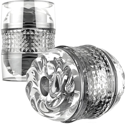 kaifutong Manual Spiral Motion Male Masturbator Sleeve Adult Sex Toys for Men Realistic Pocket Pussy Open Ended Crystal Sex Toy