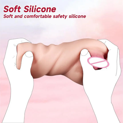 2in1 Realistic Textured 3D Tight Sleeve Pussy Pocket Silicone Sex Doll Sex Toys for Men Artificial Vagina Pussy Male Masturbator