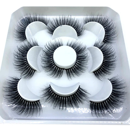 New 5 pairs 8-25mm natural 3D false eyelashes fake lashes makeup kit Mink Lashes extension mink eyelashes maquiagem