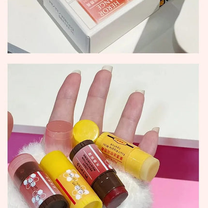 HERORANGE HR603 Fruit Mini Lip Balm Two Pack Set Moisturizing Lipstick Moisturizing Autumn and Winter Lip Mask Anti-Drying