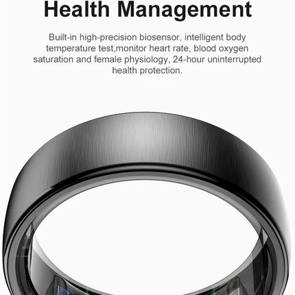 Smart Ring Fitness Tracker Health Sleep Monitor with Blood Pressure Heart Rate Oxygen Monitoring for Women Men Gol