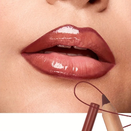 Pudaier Matte Lip Liner Waterproof Long Lasting Lip Contour 2.0 With Sharpener Easy To Color Non Fading