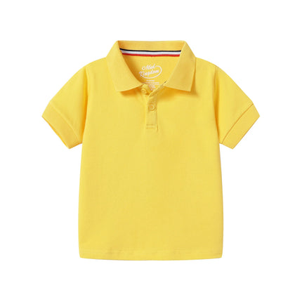 Mudkingdom Boys Polo Shirt Short Sleeve Solid Color Trendy Soft Comfy Lightweight Casual Daily Toddler Tops for Little Boy