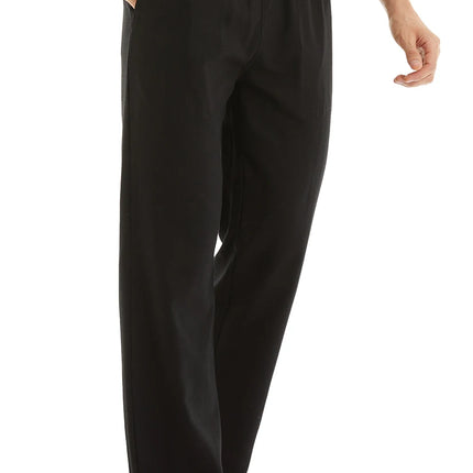 Men's Casual Linen Cotton Yoga Pants Breathable Loose Sweatpants Beach Trousers Lounge Pants Elastic Waist Fitness Pants
