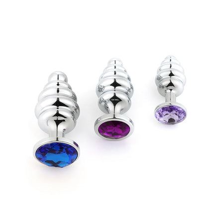 Metal Anal Plug Stainless Steel Butt Plug With Jewelry Colorful Crystal Anus Plug Adults Sex Toys for Men Women Gay Adult Game