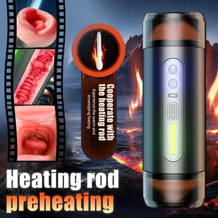 Sex Toy Automatic Masturbation Cup Male Masturbator Toys Deep Throat Realistic Oral Vagina Blowjob Heating Vibrating Sex Machine