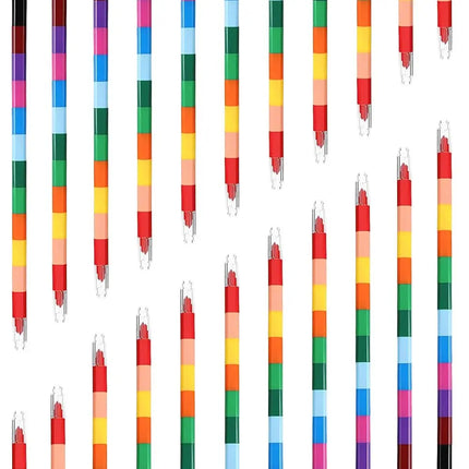 6/12pcs 12 Colors Stackable Crayons Creative Rainbow Building Blocks Coloring Oil Painting Stick Student Stationery YMY