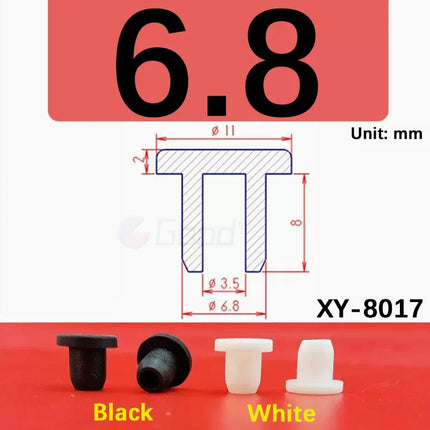 Black Silicone Rubber Hollow Stopper Plug Sealing Hole Caps Dust Plugs Pipe Tube Inserts Bungs Blanking End Cap