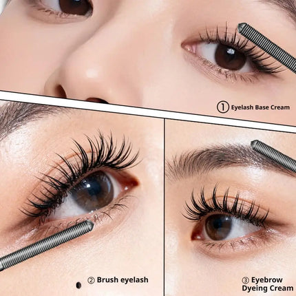 AOJN Slender＆Dense Mascara Smudge-Proof Long-Lasting Natural Curling Thickening Spiral Brush Mascara