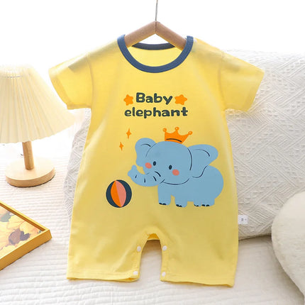 2025 Infant Toddler Crawling Clothes Cotton Summer Boys Girls Thin Male Baby Female Short-sleeved Romper suit Children's Onesie