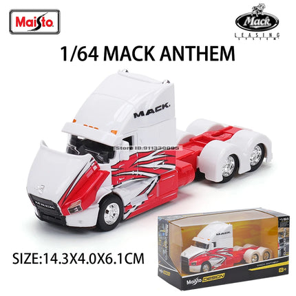 Maisto 1:64 Mercedes-Benz MACK Anthem International Trailer model simulation car model alloy car toy male collection gift