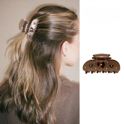 Cute Cherry Hair Clips for Women Girls Rhinestone Fruits Floral Bow Butterfly Acetate Hair Claws Shark Clip Hair Accessories