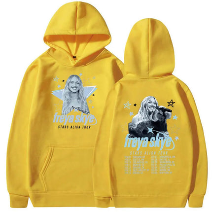 Singer Freya Skye Stars Align Tour 2026 Print Hoodie Men Women Long Sleeve Fashion Oversized Sweatshirt Aesthetic Pullover Hoody