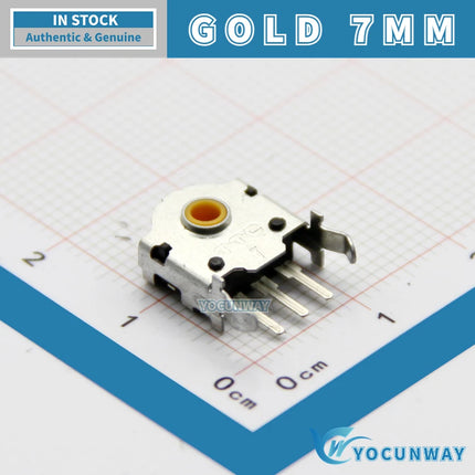 TTC Rotary Mouse Scroll Wheel Encoder Gold Mark 1.74mm Hole 20-40g Force Compatible 7-16mm Diameters for PC Mouse Upgrade