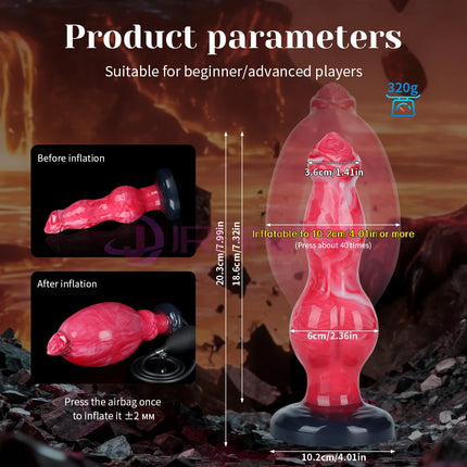 Max 10cm Huge Anal Dildos Inflatable Anal Plug with Suction Cup Silicone Dog Dildos Inflatable BDSM Anal Dilation Sex Toys 18+