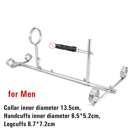 Sex Furniture Restraint Frame Female Masturbation Dildo Holder Adjustable Bondage Handcuffs Ankle Cuffs Adult Toys for Couples