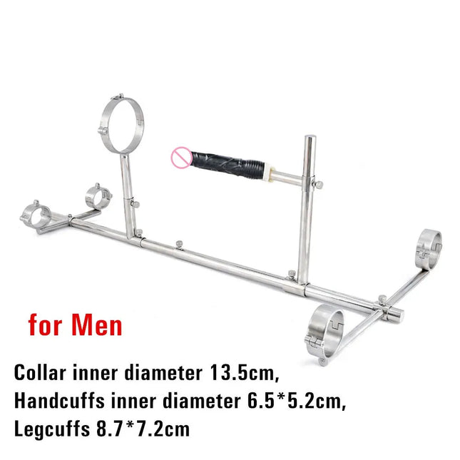 Sex Furniture Restraint Frame Female Masturbation Dildo Holder Adjustable Bondage Handcuffs Ankle Cuffs Adult Toys for Couples
