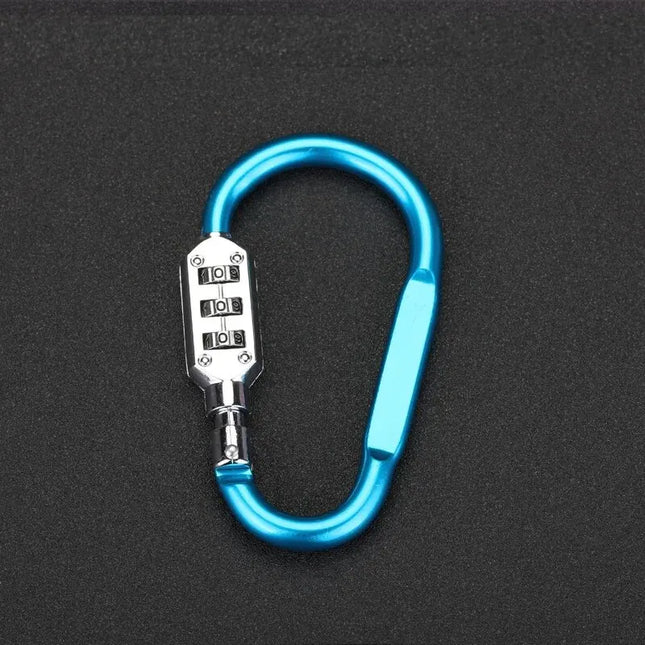 Aluminum Alloy D-type Buckle Backpack Combination Lock Padlock Buckle Basket Helmet Lock Gourd Buckle Waterproof Anti-theft Hook