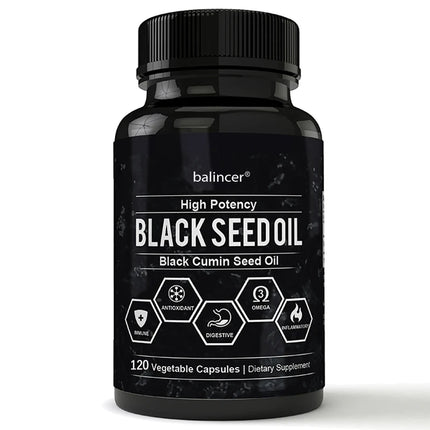 Black Cumin Seed Oil - Supports Immune, Cardiovascular, Hair, Skin, Digestive & Respiratory Health, Promoting Overall Well-being