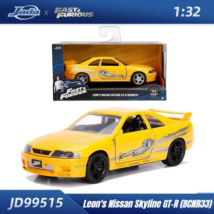 Jada Toys 1:32 Fast&Furious Alloy Car,Mitsubishi Lancer TOYATO Super Nissan Skyline GTR Jetta RX-7 Collection Gift Toys for Kids