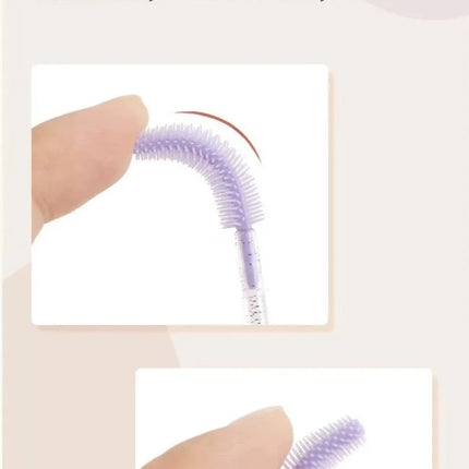 50pcs Crystal Silicone Eyelash Brush Lash Makeup Brushes Eyebrow Comb Eyelashes Extension Spoolie Microbrush Cosmetics Tool