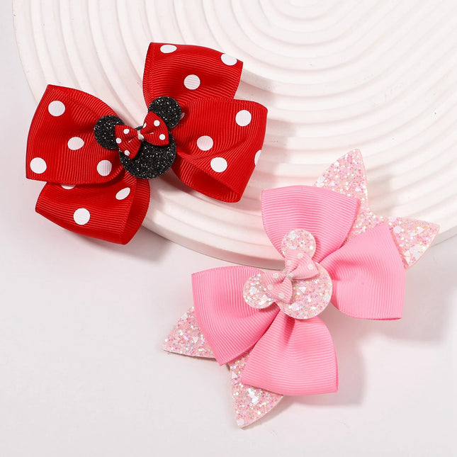 1PC Sweet Shiny Glitter Bows Hair Clips for Baby Cute Girls Boutique Ponytail Holder Kids Baby Hair Accessories For Hair Gift