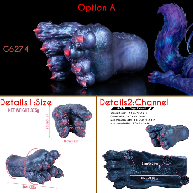 SHAZ Fantasy Monster Foot Male Masturbator Single Channel Pocket Pussy Realistic Animal Vagina Stroker Onahole Adult Sex Toy 18+