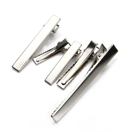 20-50PCS Hair Alligator Clips Metal Single Prong Duck Bill Hair Clips Flat Top with Teeth Curl Clips for Hair Accessories DIY