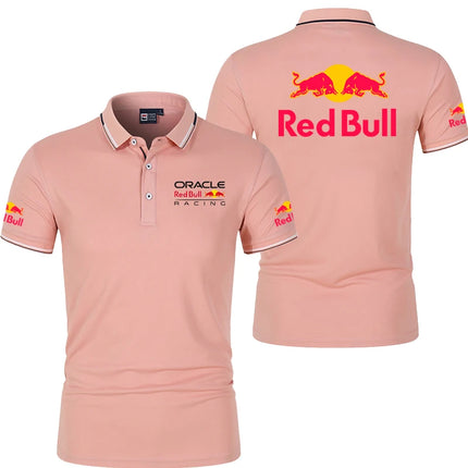 Red Bull Logo Racing Team Men Polo Shirt Summer Oversized Male Polos T-shirt 2025 New Fashion Men's Clothes Tees Tops