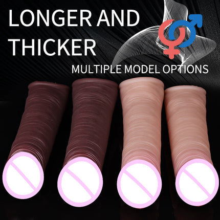 Silicone Peni Sleeve Realistic Penis Enlarger Sleeve Male Dildo Sleeve with Cock Ring Men Penis Cover Prolong ejaculati Sex Toys