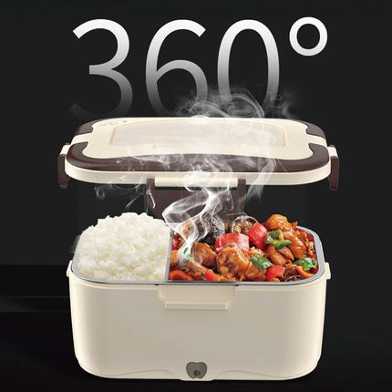 1.5L Car Electric Lunch Box 12V/24V Portable 304 Stainless Steel Plug-in Heating Insulated Lunch BoxOutdoor Fast Food Heater