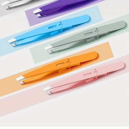 High-Precision Tweezers Stainless Steel Material with Excellent Rubber and Plastic Surface Feel Seamless Slant Tip