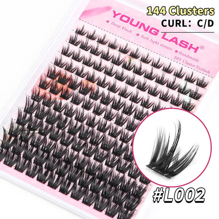 YOUNG LASH DIY Eyelashes Extensions Kit 144 Clusters Lash Mix Segmented Individual Eyelashes Russian Volume Supplies wholesale