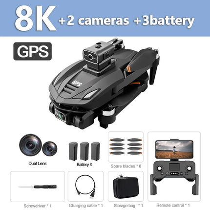 Lenovo  Drone GPS RC 8K Professional HD Aerial Photography Laser obstacle avoidance Aircraft Quadcopter Three-axis gimbal Dron
