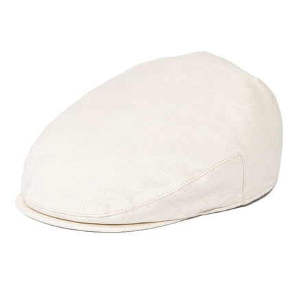BOTVELA Linen Flat Cap for Men Women Herringbone Linen Newsboy Cap Lightweight Driver Ivy Hat Bakerboy Hat Summer Boina for Male