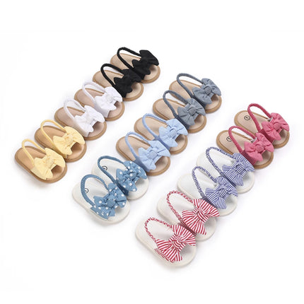 Infant Non-Slip First Walkers Footwear 0-18 Months Baby Girls Sweet Flowers Sandals Summer Soft Sole Flat Princess Dress Shoes