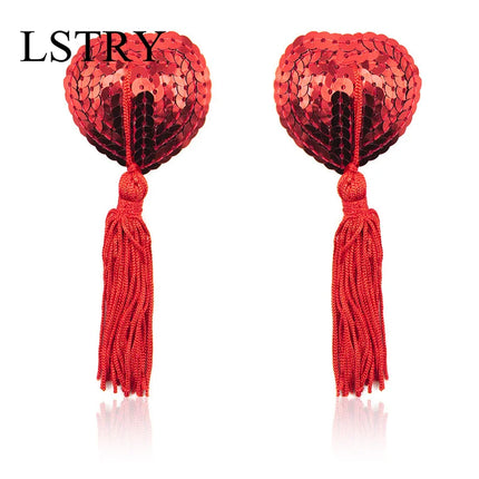 2025 Sexy Exotic Accessories Women Lingerie Sequin Tassel Breast Bra Nipple Cover Pasties Stickers Petals Clothing