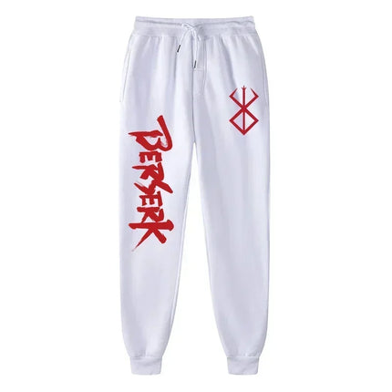 Men's Berserk Animated Printed Sportswear Pants Sports Jogging Pants Casual Polar Lining Pocket Pants
