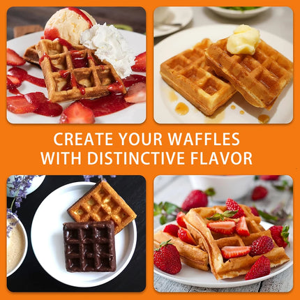 Waffles Maker 2 Slices Adjustable Temperature Electric Breakfast Belgian Waffle Machine Non-Stick Egg Cake Iron Plates 1600W
