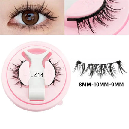 3D Fluffy Mink Magnetic Lashes Kit - 1 Pair Winged Anime Natural False Eyelash Extension No Glue Needed Magnet Band Makeup Tool