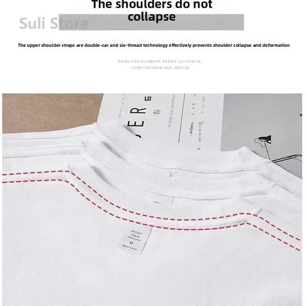 100% Cotton Unisex T-Shirts 450G High Quality White T-Shirts Tee Shirts Summer Blank T-Shirt For Men Camisetas Para Hombre