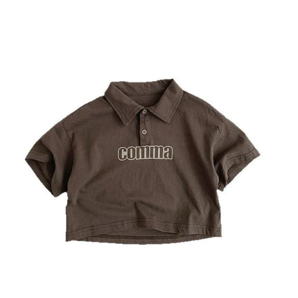 Spring Summer Kids Cotton T-Shirt Loose Thin Short Sleeve Unisex Korean Style Baby Clothing Personalized Top Children's Wear
