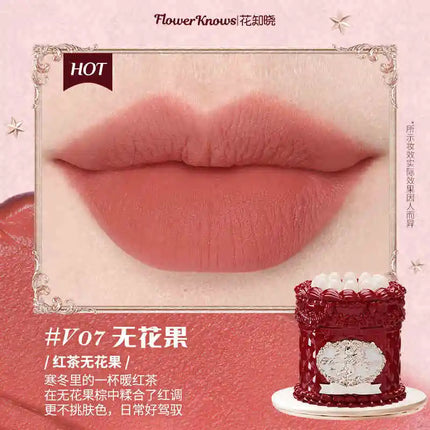 Flower Knows Midsummer Fairytales Series Mirror-shaped Lip Gloss Moisturizing And Non-sticky Lipstick