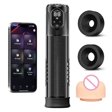 Penis Pump Male Sex Toys Electric Vacuum Dick Enlargement Masturbator Pump Trainer Cock Extender Bigger Penis Size Thickened