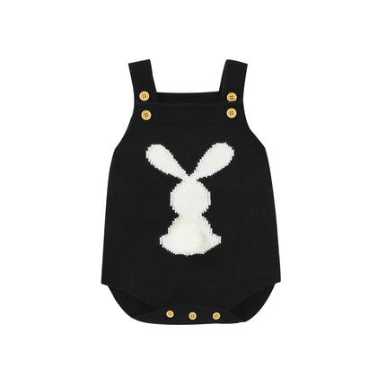 Newborn Baby Bodysuit Knit Infant Boys Girls Jumpsuit Long Sleeve Spring Toddler Kid Clothing   Cute Cartoon Rabbit 0-18M Easter