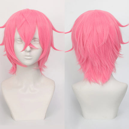 Cospaly Wigs Unisex Anime Wig 12cm/ 4.7 Inch Short Hair Wig Universal Costume Synthetic Wig with Bangs + Cap,for Party Festivals
