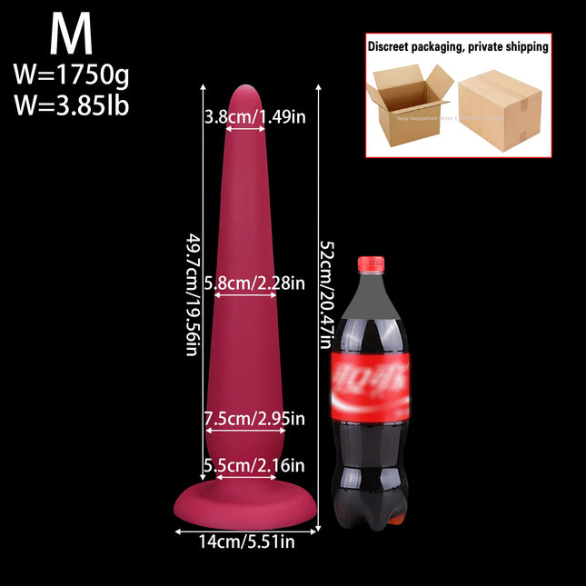 New 25.98 Inch Long Anal Plug Silicone Buttplug Huge Anal Dildos for Women Men Vaginal/Prostate Massage Sigmoid Stimulation 18+