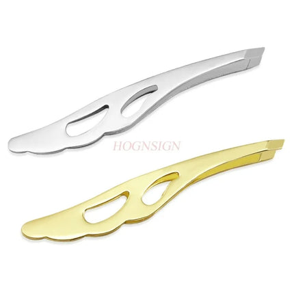 New Stainless Steel Oblique Mouth Eyebrow Clip Trimming Eyebrow Tweezers Feather Clip Beauty Tool