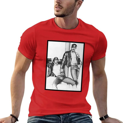 Vintage Tom of Finland - Frisky Duo T-Shirt vintage cute tops Men's t-shirts