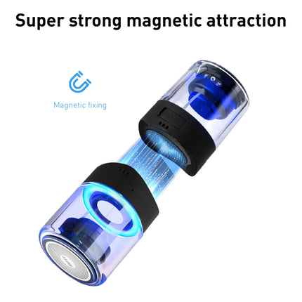 WIFIT BT Mini Speaker Wishake Variable LED light HD Sound Speaker 800MA Portable Audio 3D Surround With Magnetic fixing